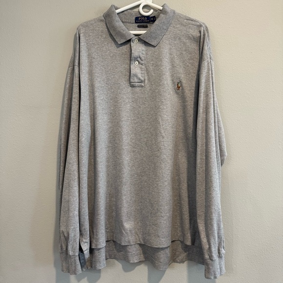 Polo Ralph Lauren Men's Long Sleeve Polo Shirt Pima Soft Touch XL Tall - Picture 1 of 6